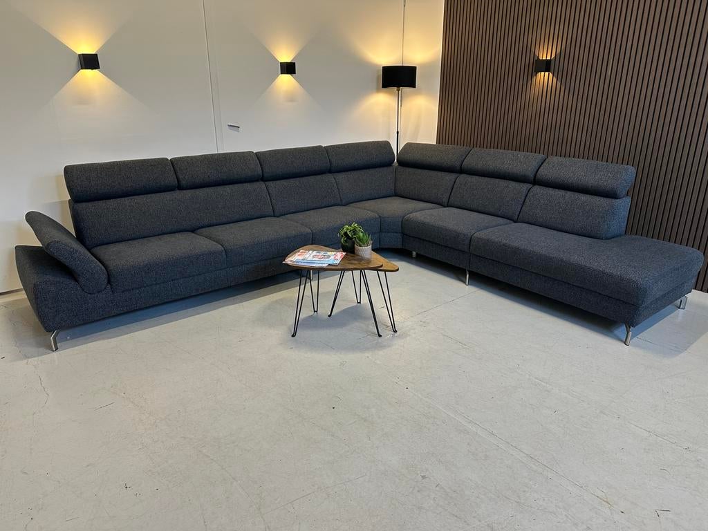 GRATIS BEZORGING - montel mondena - professioneel gereinigd, Hoekbank, 300 cm of meer, Ophalen of Verzenden, Zo goed als nieuw