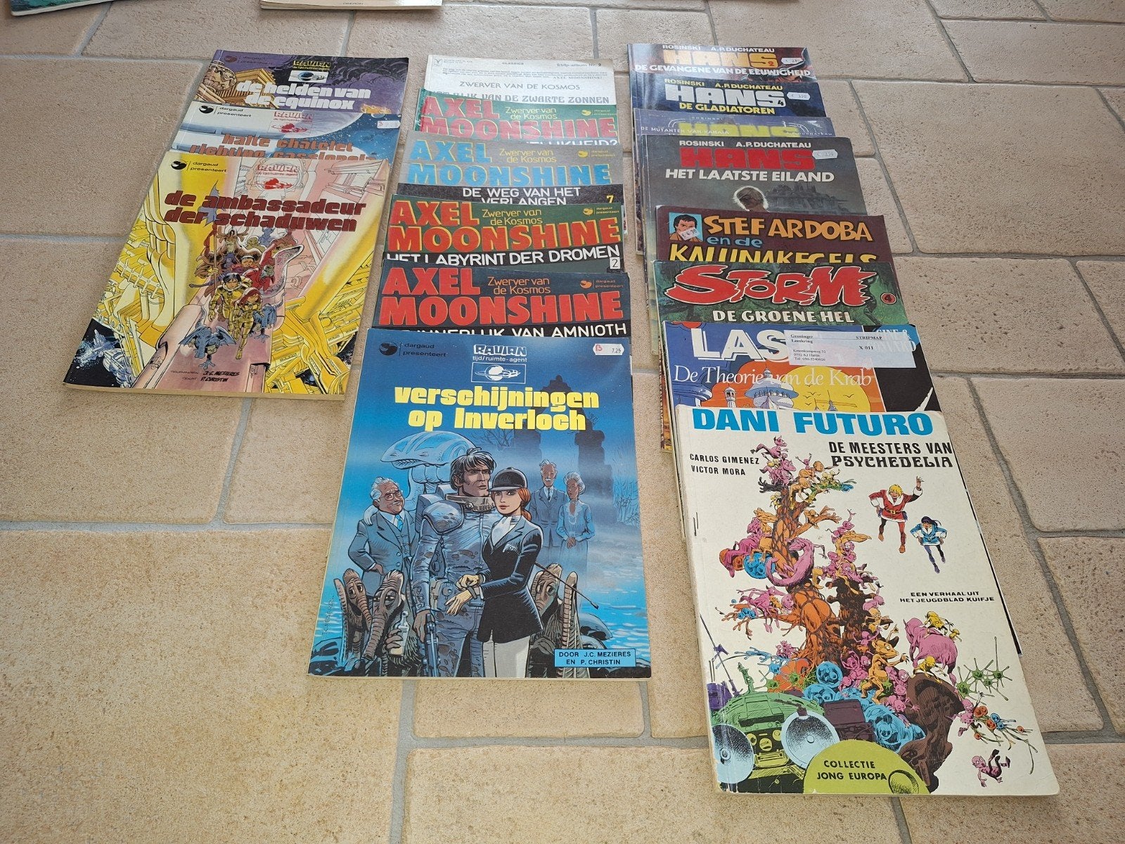 17 Sci-fi Stripboeken: Hans, Axel Moonshine, Storm, Dani, Ophalen of Verzenden
