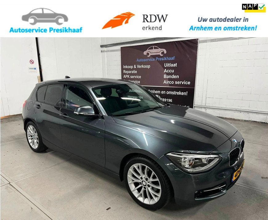 BMW 1-serie 116i Business Sport M-STUUR / NAVI / VOL-LEDER, Auto's, 1-Serie, Gebruikt, 4 cilinders, Automatische klimaatregeling