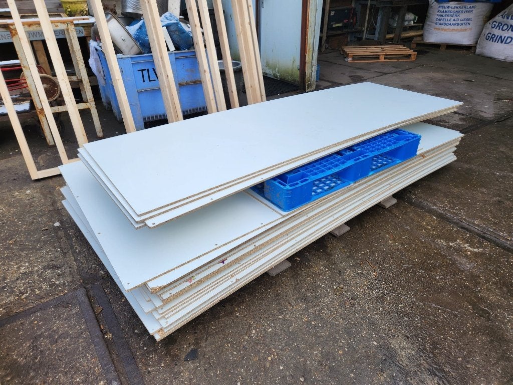 2636 - Geplastificeerde spaanplaat met structuur, Doe-het-zelf en Verbouw, Platen en Panelen, Ophalen, Gebruikt, Overige materialen