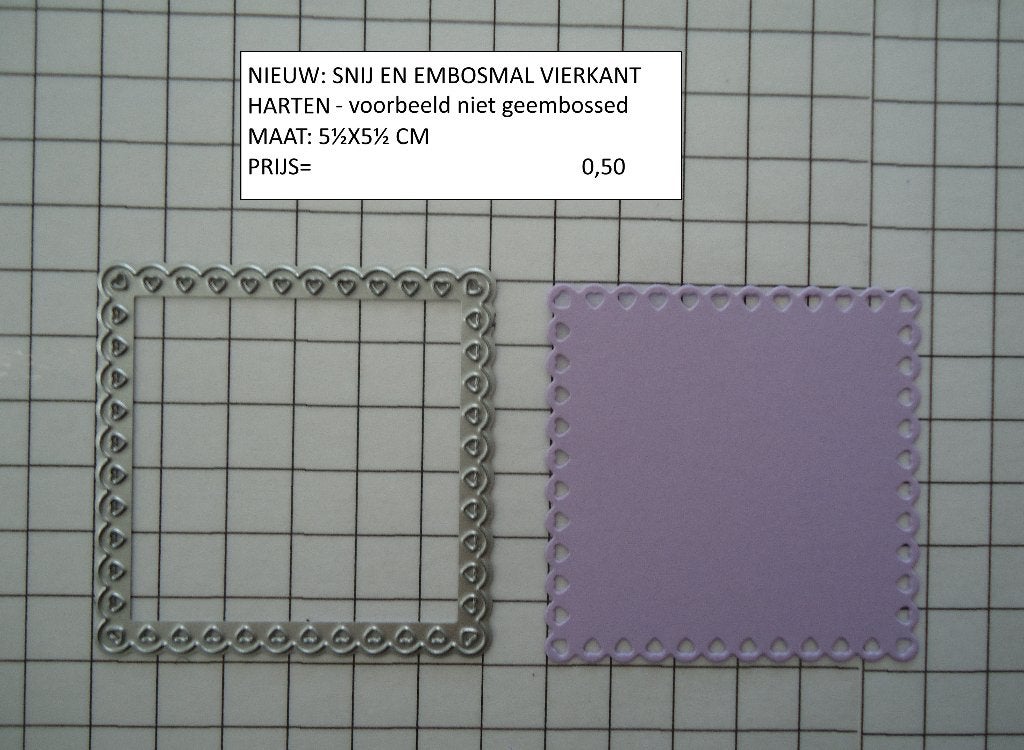 snij en embosmal vierkant hart ( alleen verzenden, Ophalen, Nieuw, Frame of Mal, Overige merken