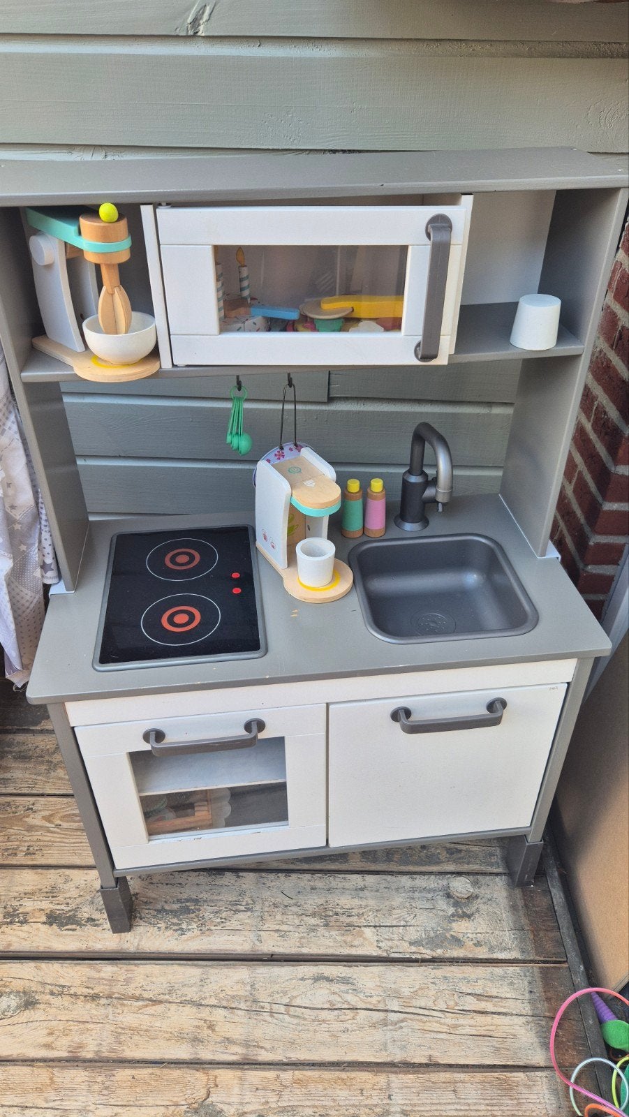 Houten speelkeuken met accessoires, Ophalen, Gebruikt
