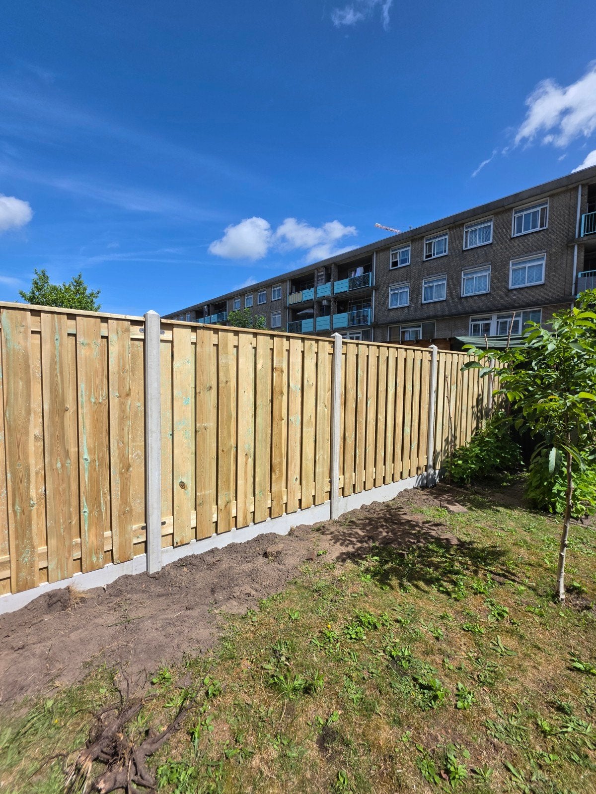 hout/beton schuttingen, Tuin en Terras, Schuttingen, Ophalen of Verzenden, Hout, Minder dan 3 meter, 1 tot 2 meter