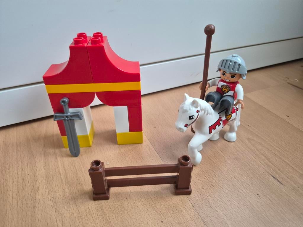 LEGO Duplo Ridder met paard en tent, Ophalen of Verzenden, Gebruikt