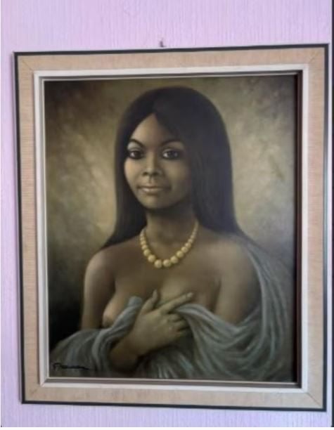 vintage kunstdruk `` LIZA ``  60er jaren G. Neswadba, Ophalen, Huis en Inrichting