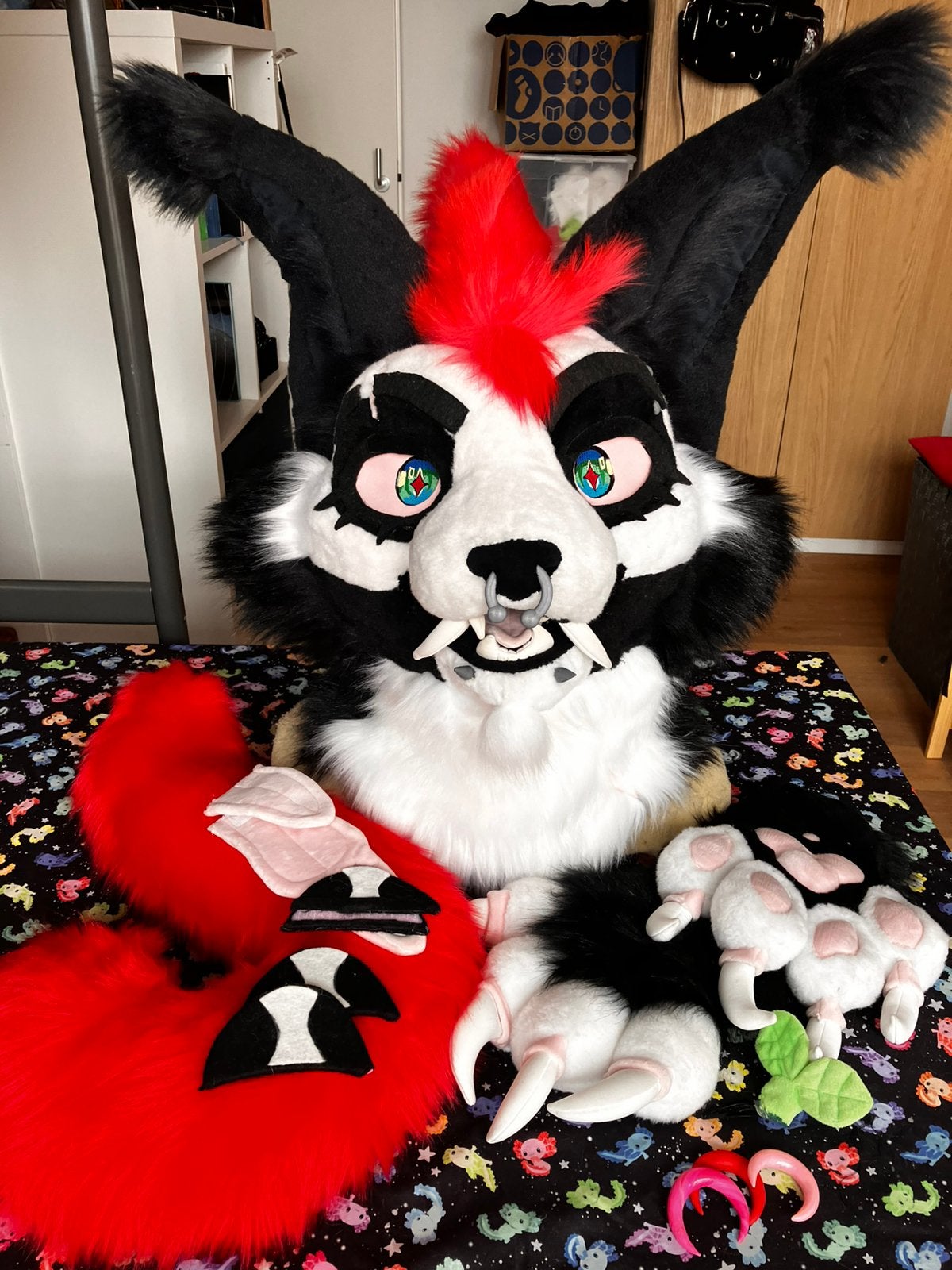 Furry Fursuit Cat Partial, Verzenden, Zo goed als nieuw