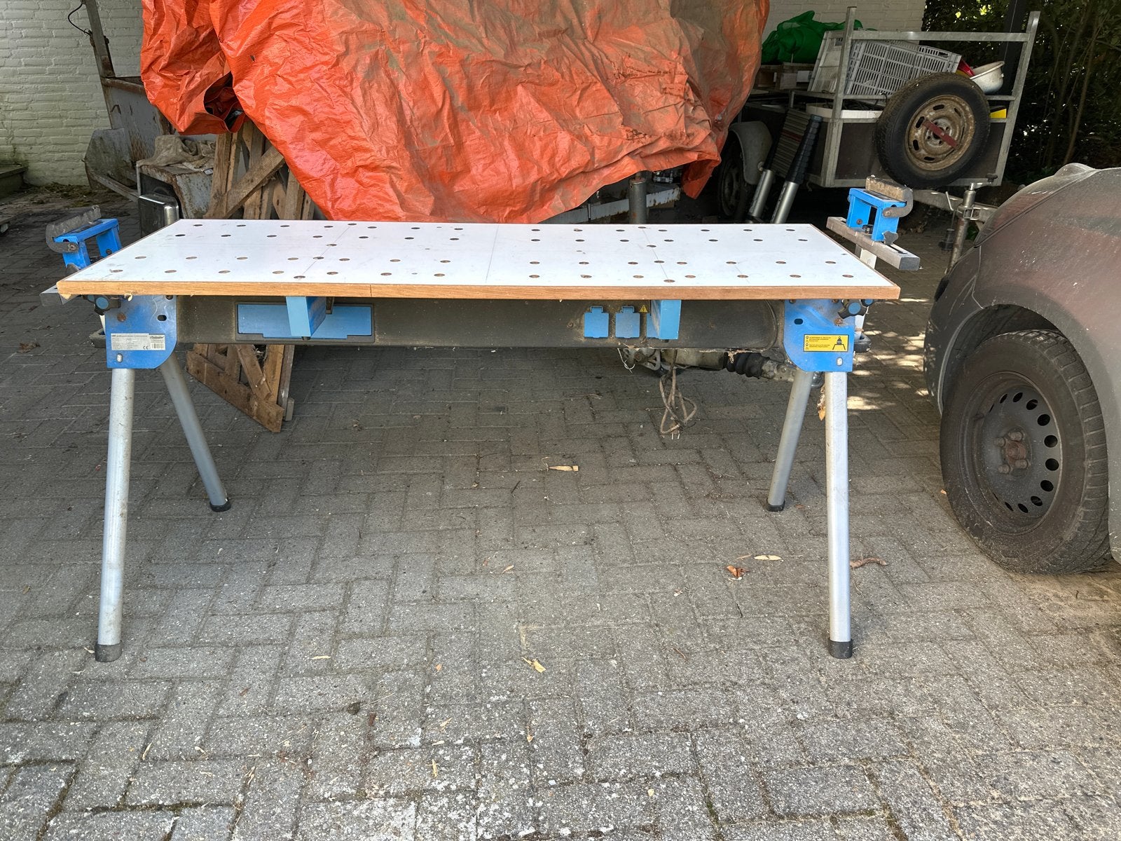 Holzkraft UWT 3200 mat inklapbare poten, Ophalen, Gebruikt, 120 tot 170 cm, Bankschroef
