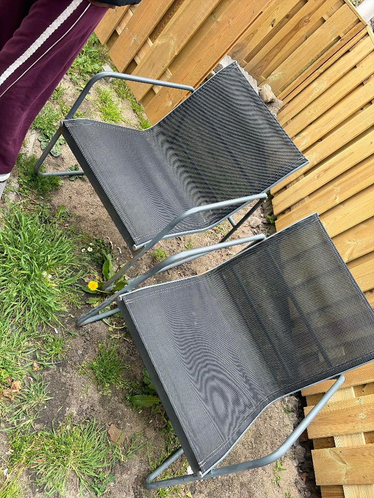 Tuinstoelen 2x, Tuin en Terras, Tuinstoelen, Ophalen, Gebruikt, Kunststof