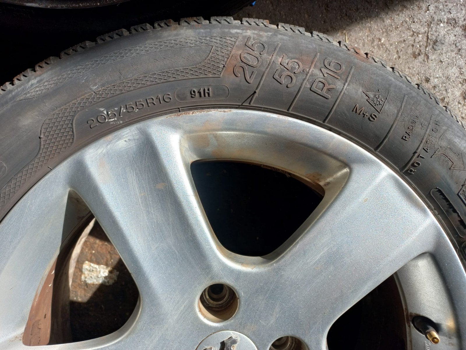 Peugeot 307 CC Sportvelgen 16 inch met All-Season banden, Auto-onderdelen, Banden en Velgen, Ophalen, Gebruikt, 16 inch, Banden en Velgen
