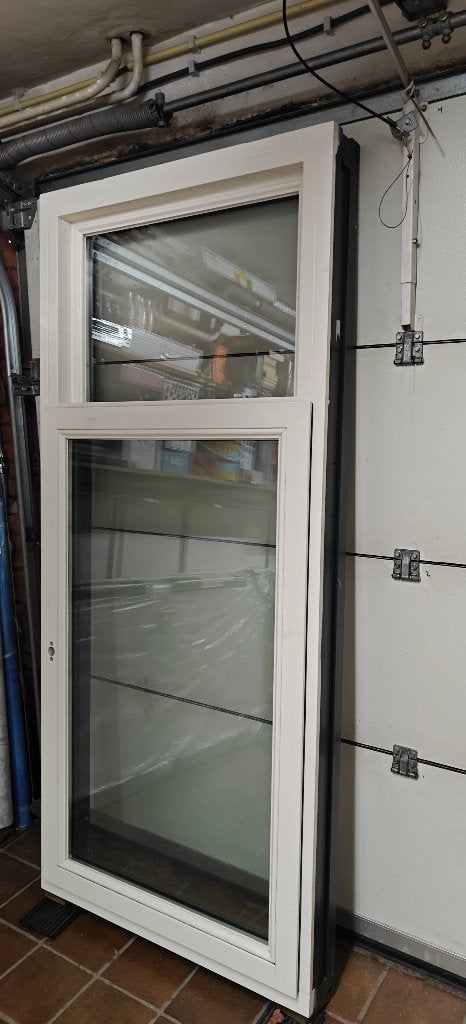 hardhouten raamkozijn., Raamkozijn, Zo goed als nieuw, 150 tot 225 cm, Inclusief glas