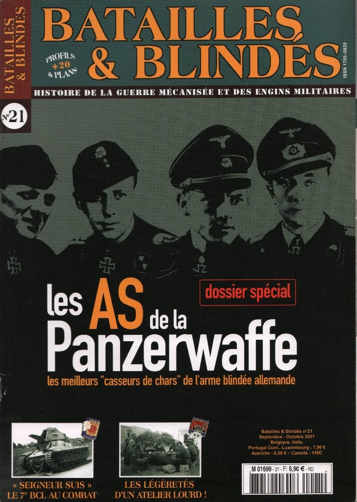 Batailles & blindes No 21 Les AS de la Panzerwaffe, Boeken, Ophalen of Verzenden, Voor 1940, Zo goed als nieuw, Landmacht