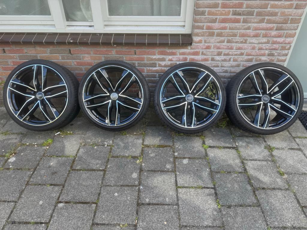 Audi A6 Velgen met Banden - 21 inch, Auto-onderdelen, Ophalen, Gebruikt, 275 mm, Banden en Velgen