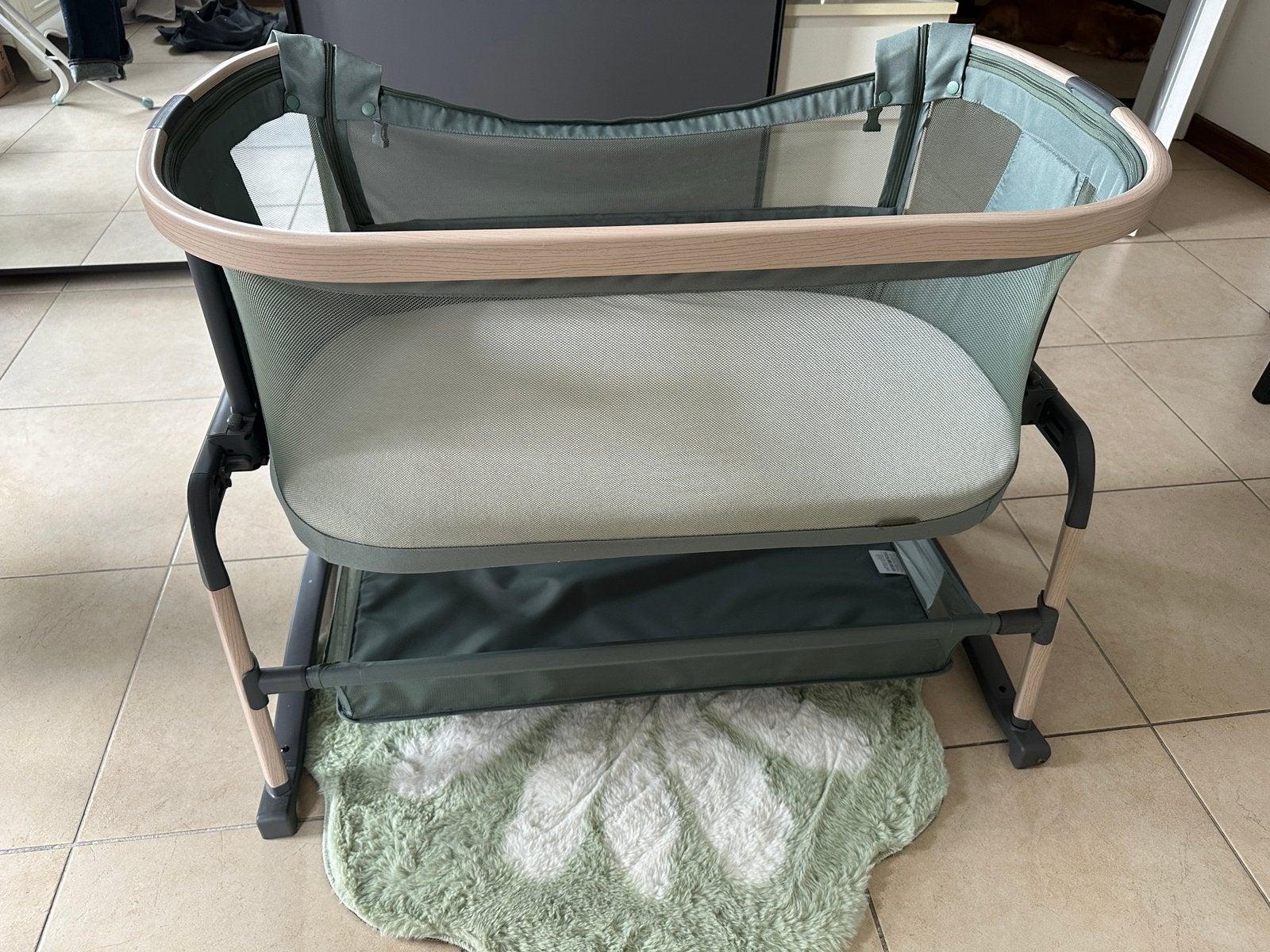 Maxi-Cosi Iora Air Co-sleeper – Beyond Green, Ophalen, Zo goed als nieuw, Ledikant