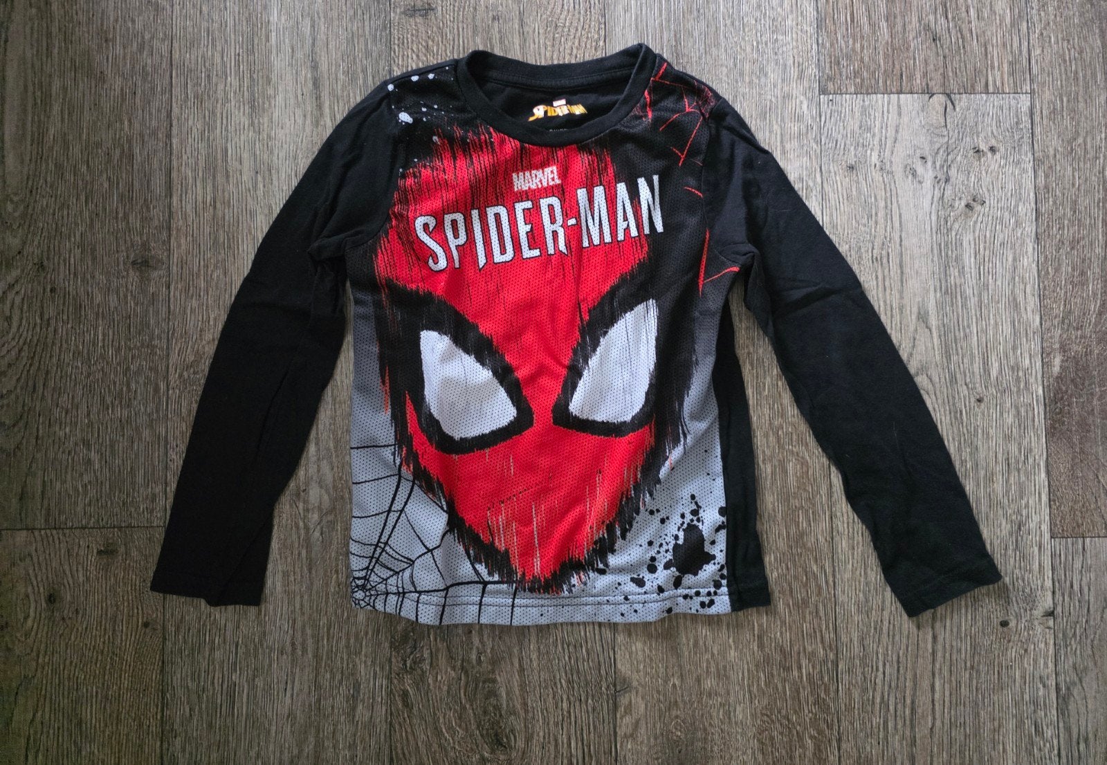 Spider-Man Longsleeve Shirt - Maat 116-122, Nutmeg, Ophalen of Verzenden, Zo goed als nieuw, Shirt of Longsleeve