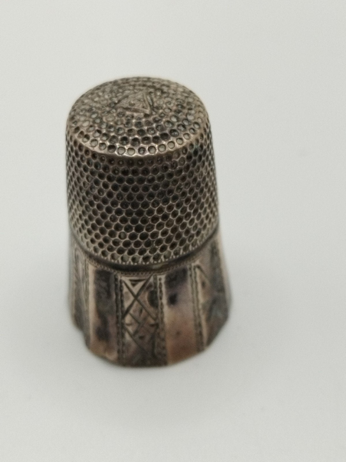 Antieke Zilveren Vingerhoed - Gedetailleerd Design, Ophalen of Verzenden