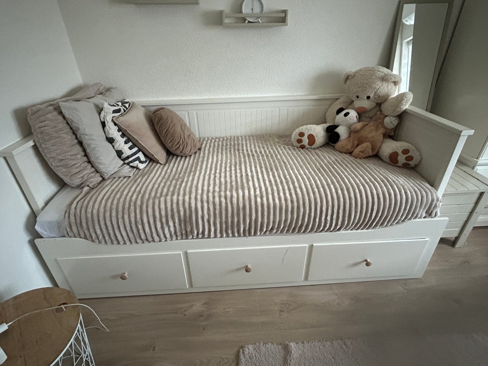 Ikea Hemnes bed wit 80 x 200, Tweepersoons, 75 tot 100 cm, Ophalen of Verzenden, Zo goed als nieuw