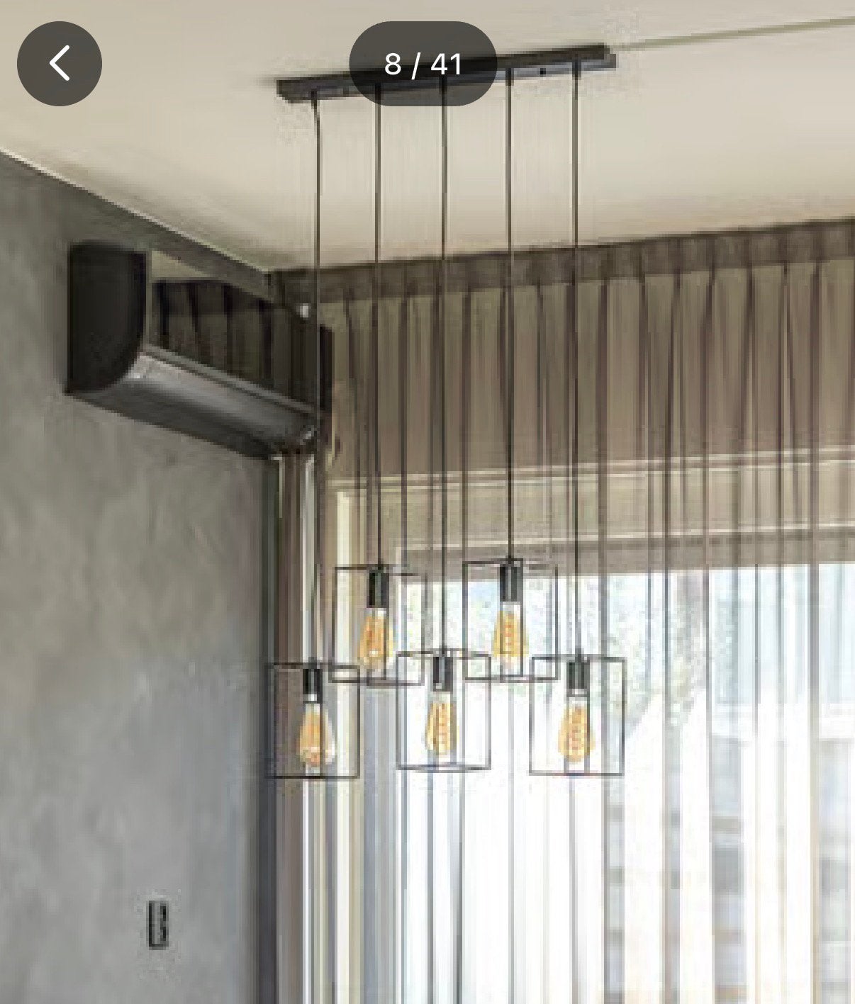 Hanglamp - 5-lichts, Huis en Inrichting, Lampen | Hanglampen, Ophalen of Verzenden, Zo goed als nieuw