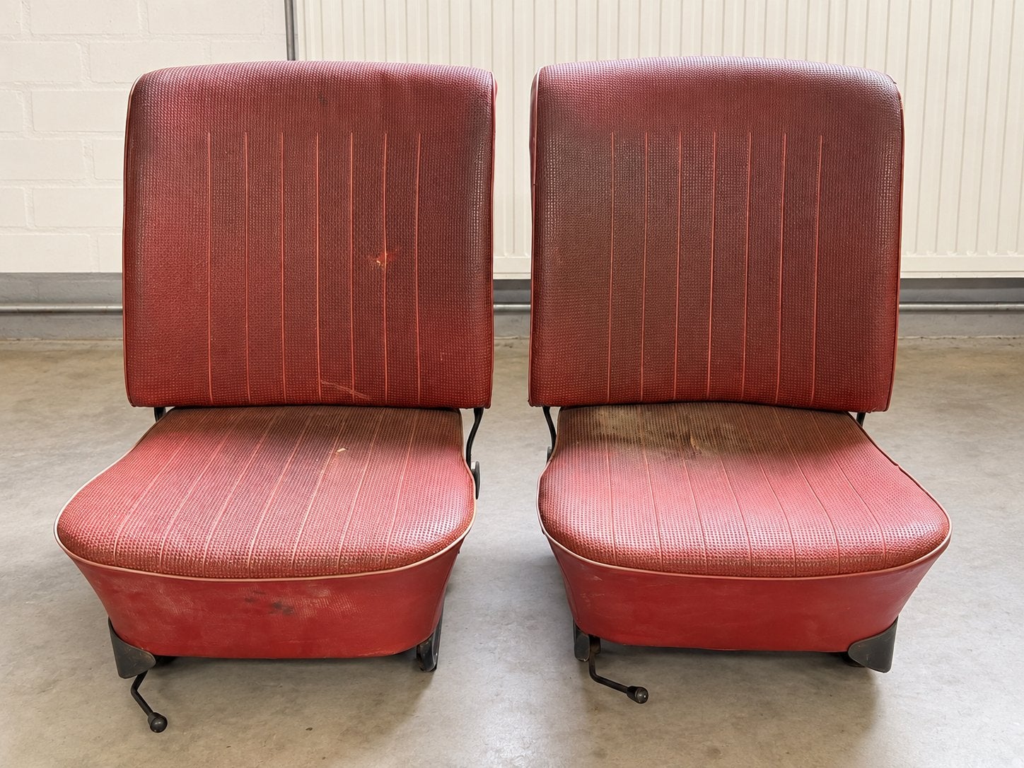 VW Kever rode lederen stoelen – set van 2, Ophalen, Volkswagen