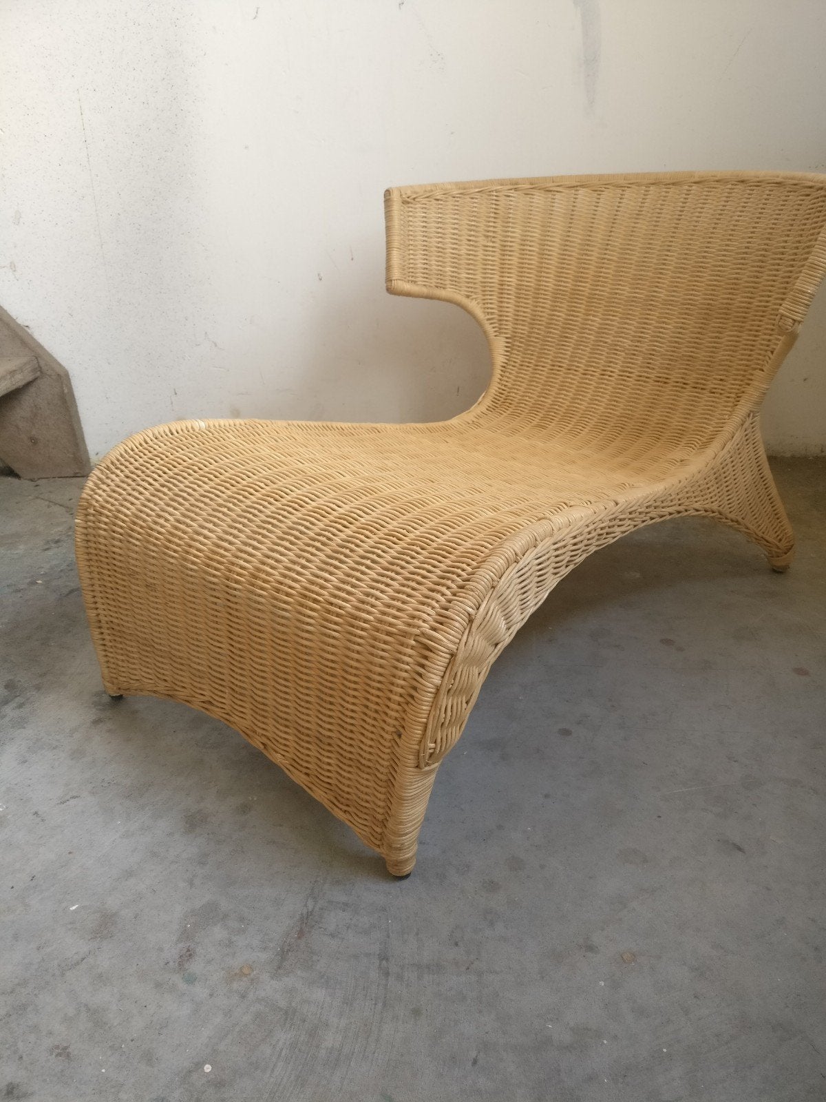 Monika Mulder x IKEA SAVÖ rieten loungestoel, Huis en Inrichting, Ophalen, Modern design, Gebruikt, Riet of Rotan