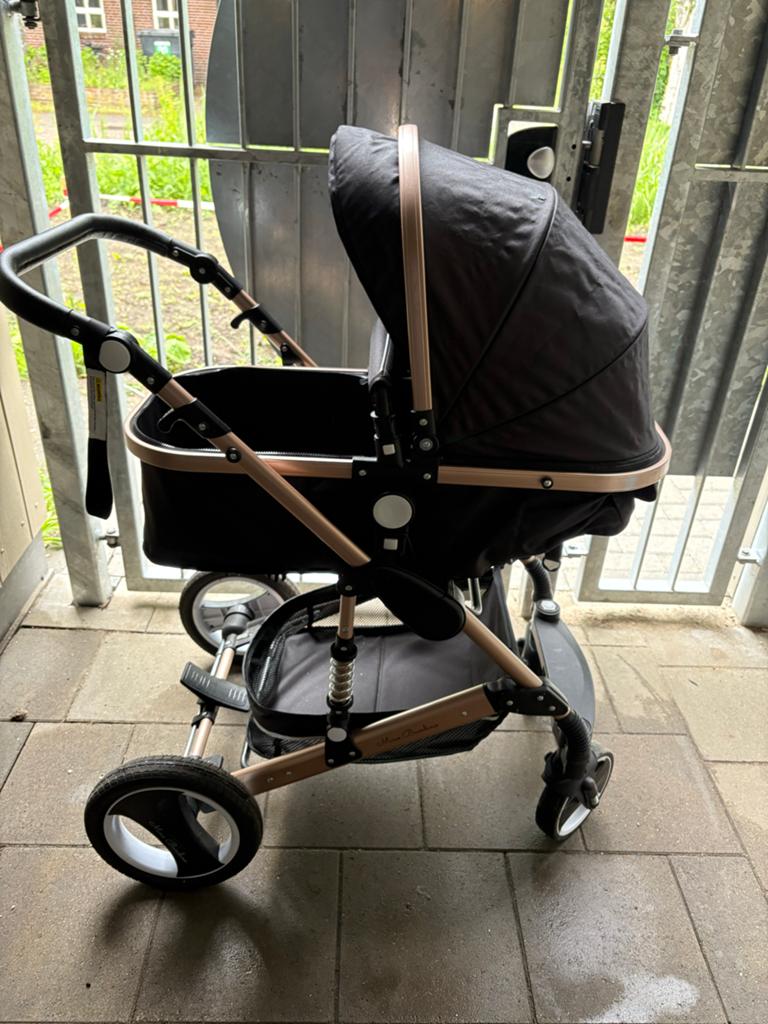 Mino Bambino Kinderwagen - Zwart met Roségoud, Kinderen en Baby's, Kinderwagens en Combinaties, Zo goed als nieuw, Kinderwagen