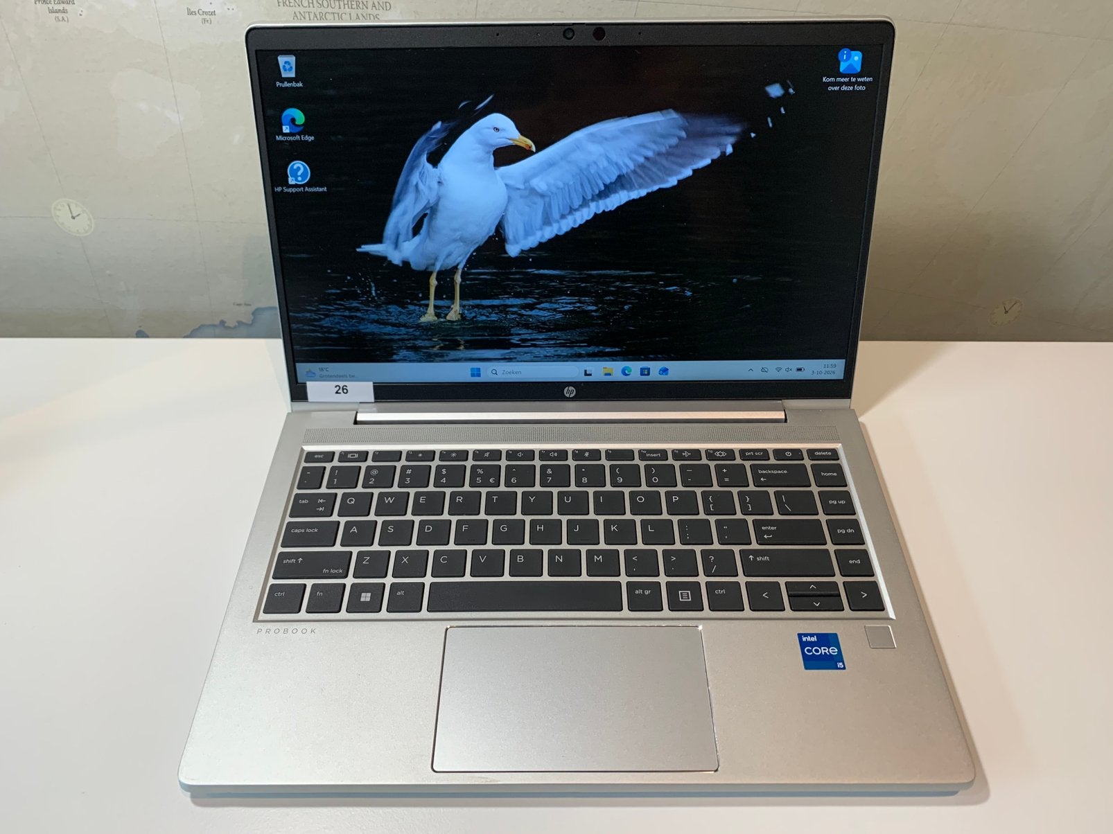 HP ProBook 640 G8 - nieuwe accu, gaat 8u mee - touchscreen, Qwerty, Ophalen of Verzenden, Zo goed als nieuw, SSD