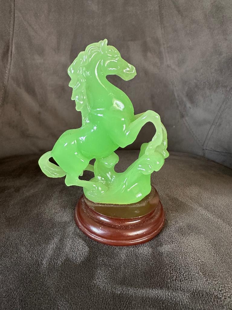 Groen Paardenbeeld – Chinese Stijl – Decoratie, Ophalen of Verzenden, Zo goed als nieuw