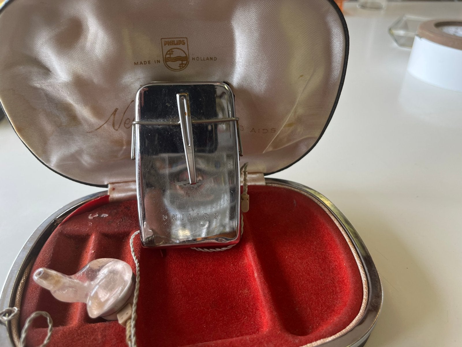Vintage Philips New Life Gehoorapparaat met originele doos, Ophalen of Verzenden