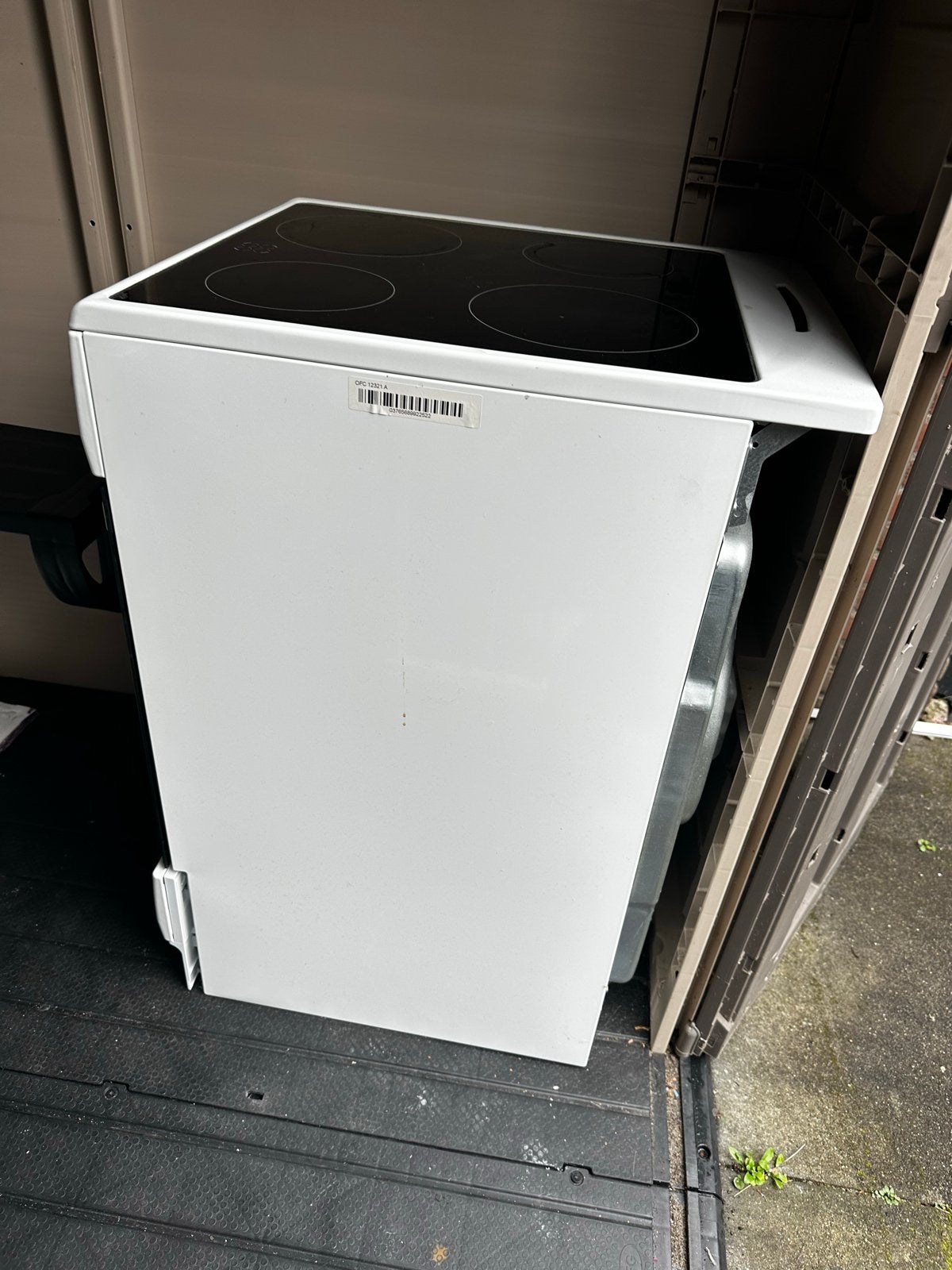 OK. Elektrisch Fornuis met Keramische Kookplaat en Oven, Witgoed en Apparatuur, Ophalen, Gebruikt, 60 cm of meer, 4 kookzones
