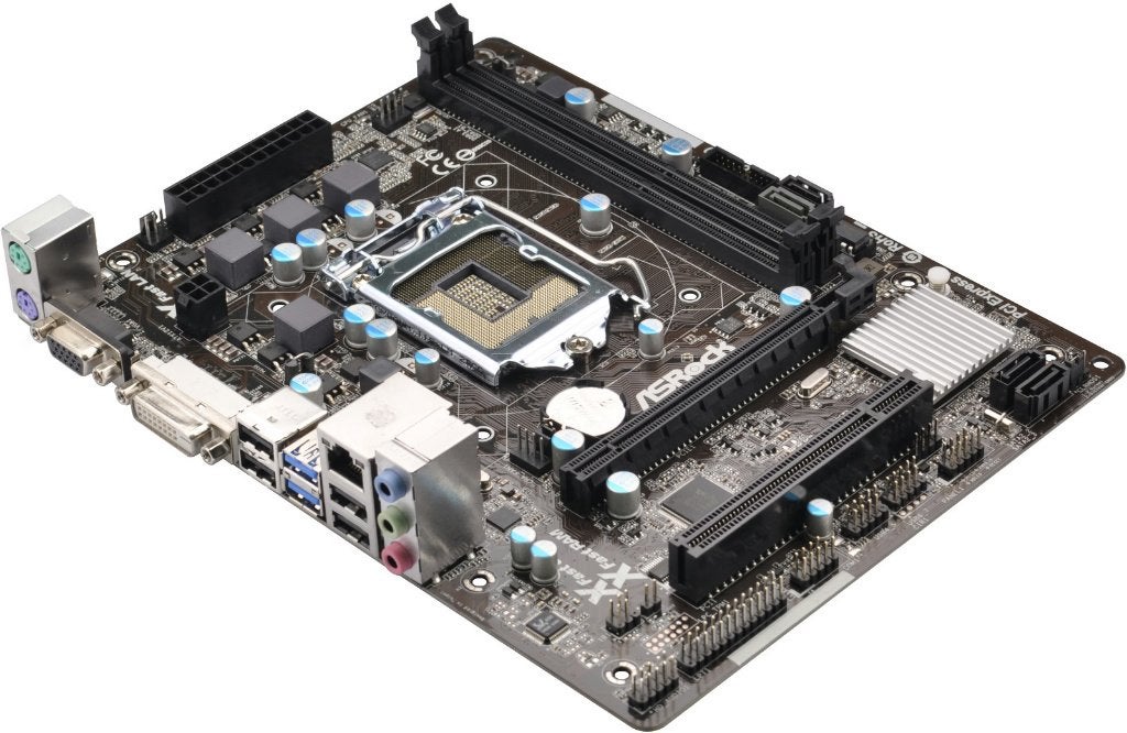 ASRock B75M-DGS Moederbord, DDR3, Ophalen of Verzenden, Zo goed als nieuw, Micro-ATX