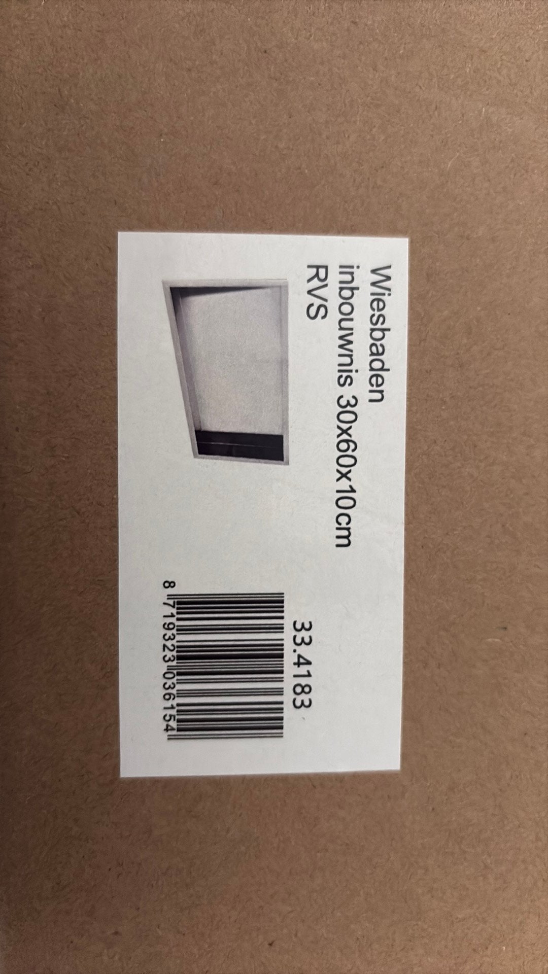Wiesbaden inbouwnis RVS 30x60x10 Nieuw, Ophalen, Nieuw, Rvs, Overige typen