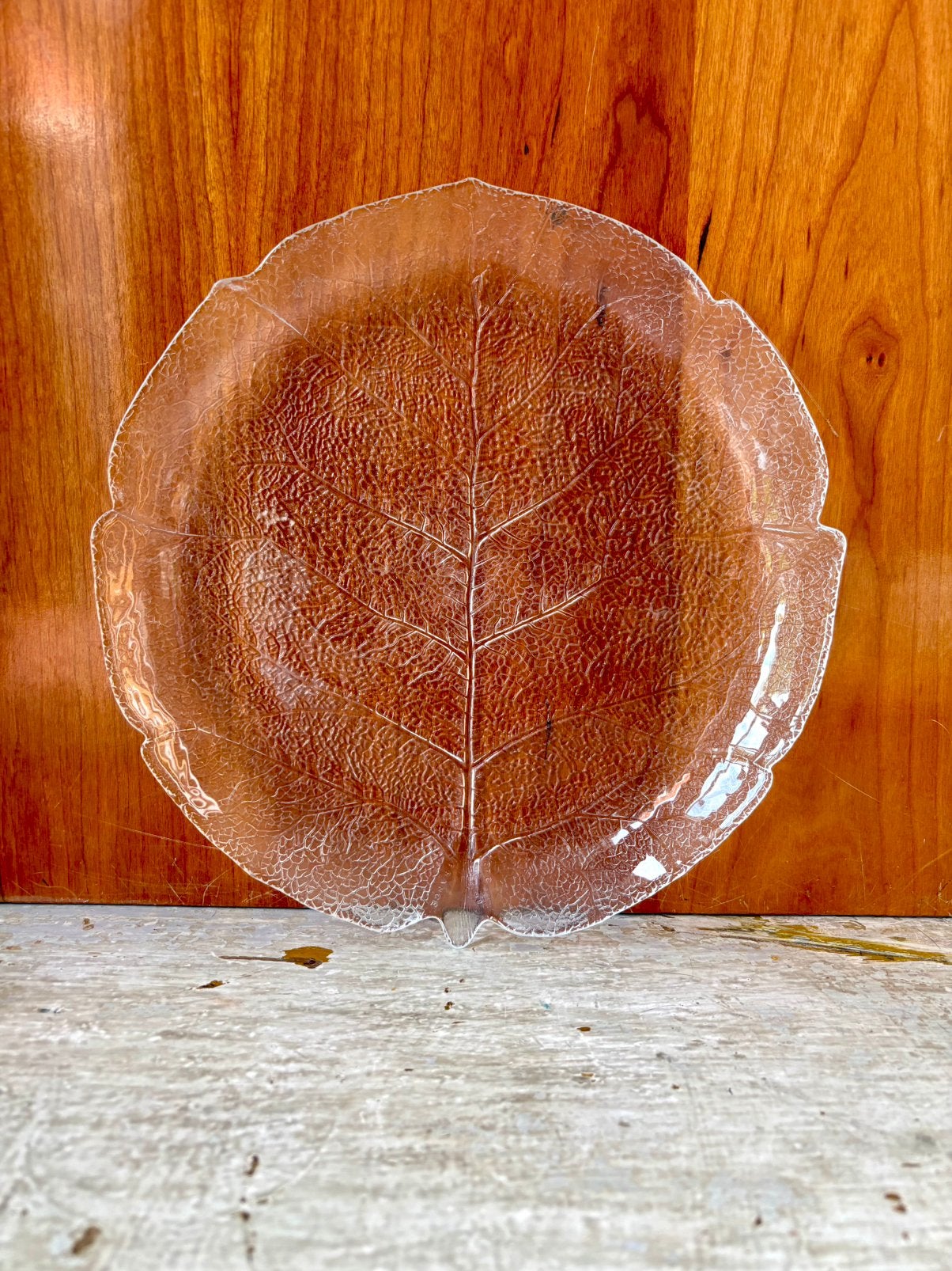 Set van 3 glazen Arcoroc Aspen bladvormige schalen, France, Huis en Inrichting, Schaal, Rond, Ophalen of Verzenden, Glas