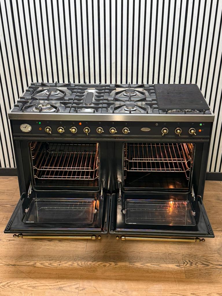 Luxe Boretti Fornuis 5 pits + Lava-Grill 2 ovens 120 cm, Witgoed en Apparatuur, Fornuizen, Fornello Esperta, Refurbished, Ophalen of Verzenden