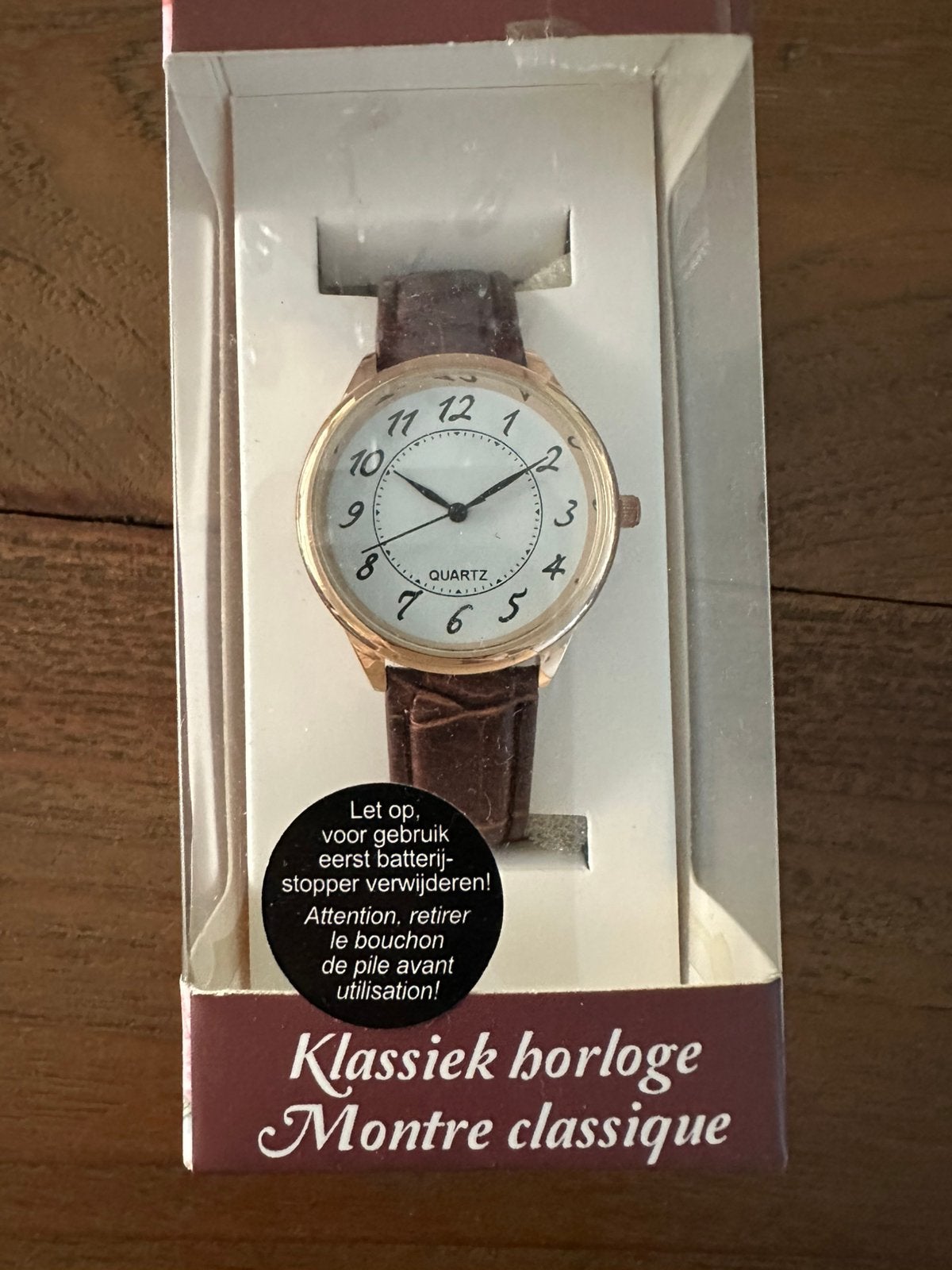 Mooi horloge ,nieuw in doosje “️, Ophalen of Verzenden, Nieuw, Leer, Overige merken