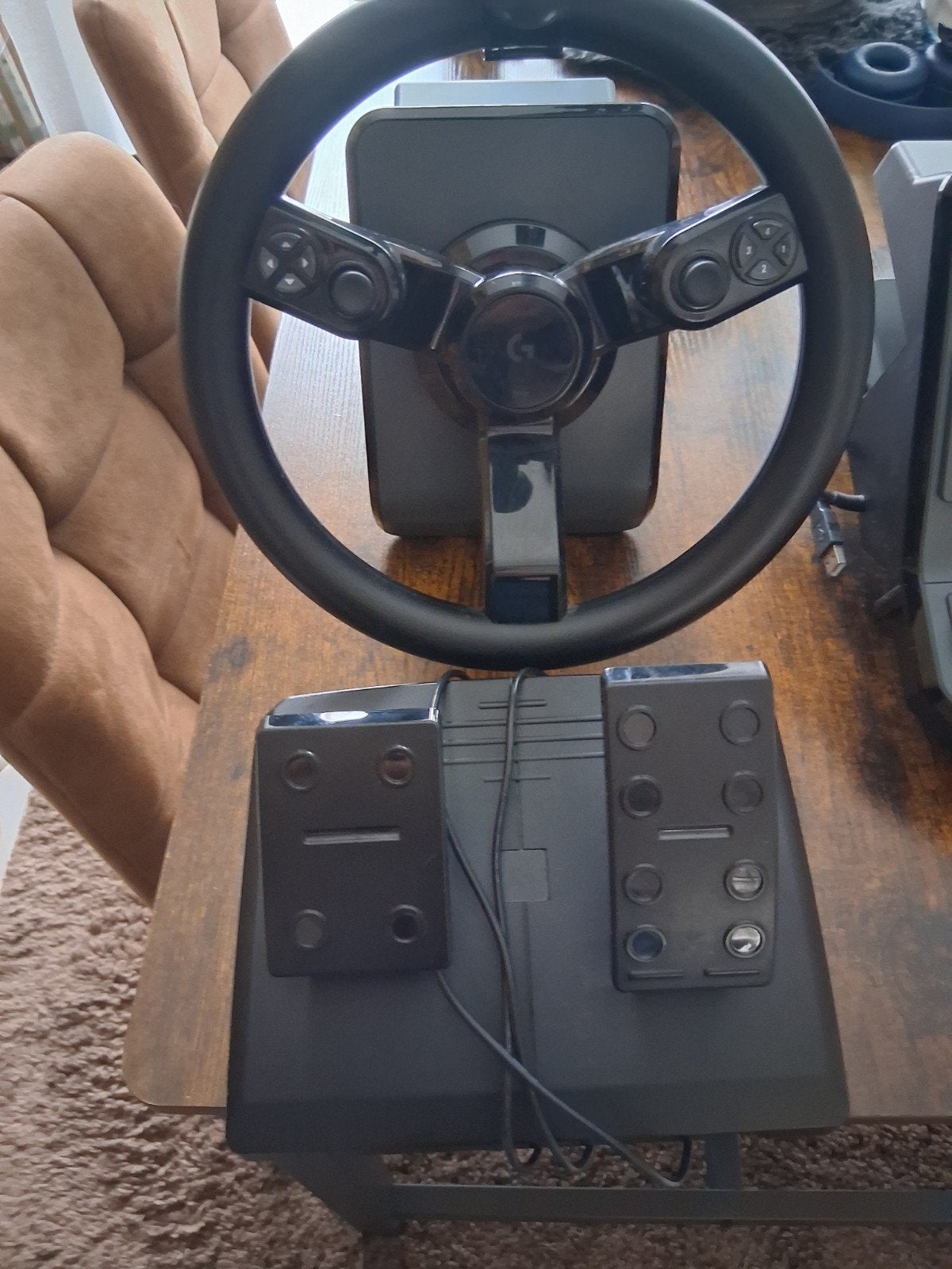 Logitech Saitek G  Equipment Side Panel + Stuur + Pedale, Ophalen, Gebruikt, PC, Logitech