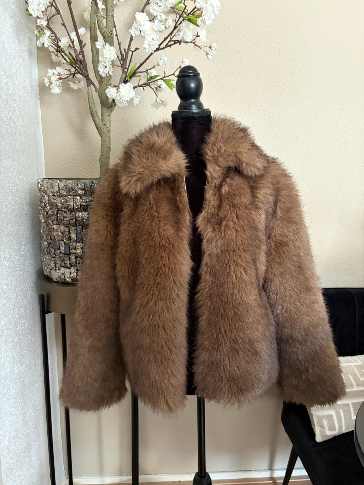 Rita Ora x Primark Faux Fur Jasje - Maat XS, Kleding | Dames, Jassen | Winter, Ophalen of Verzenden, Zo goed als nieuw, Maat 34 (XS) of kleiner