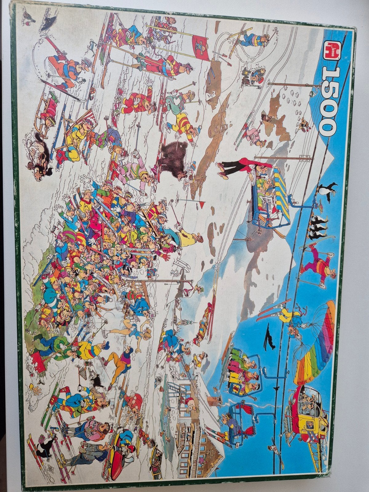 Jumbo Legpuzzel 1500 stukjes - Wintersport / Break a leg, Ophalen, 500 t/m 1500 stukjes, Gebruikt, Legpuzzel