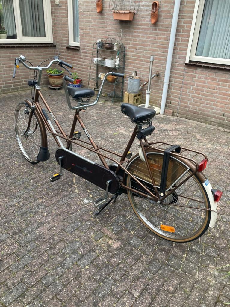 Goed onderhouden tandem, Fietsen en Brommers, Fietsen | Tandems, 53 tot 57 cm, Minder dan 10 versnellingen, Gebruikt, Batavus