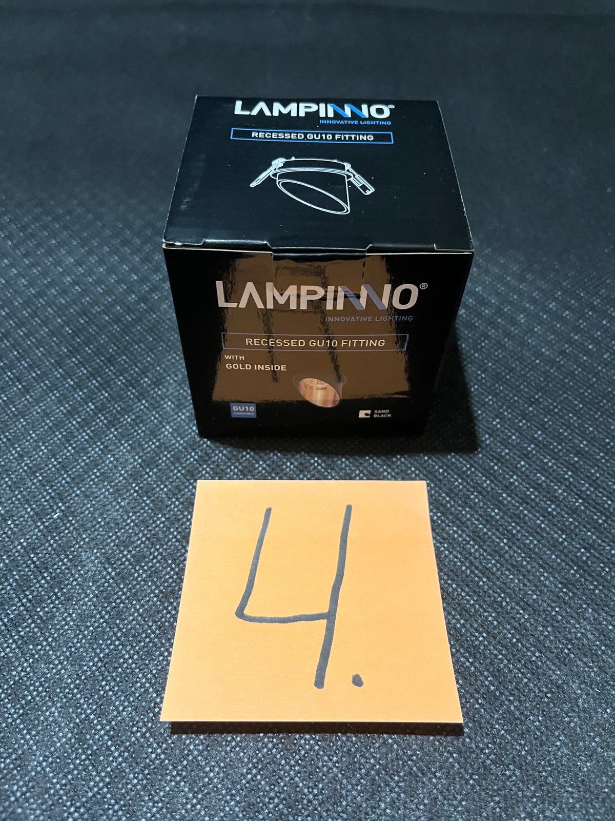 Nieuwe Lampinno armatuur zwart/goud “schuin” - Partij 25x, Ophalen, Overige lichtbronnen, GU10, Nieuw
