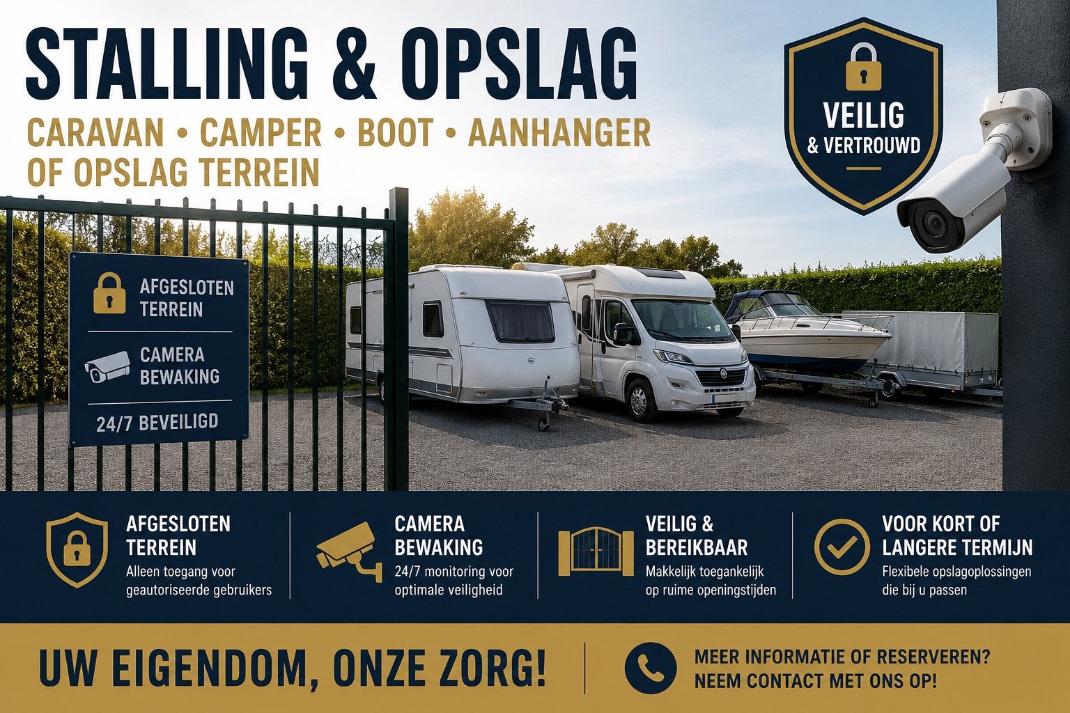 Stalling caravan camper boot aanhangwagen trailer opslag, Caravans en Kamperen