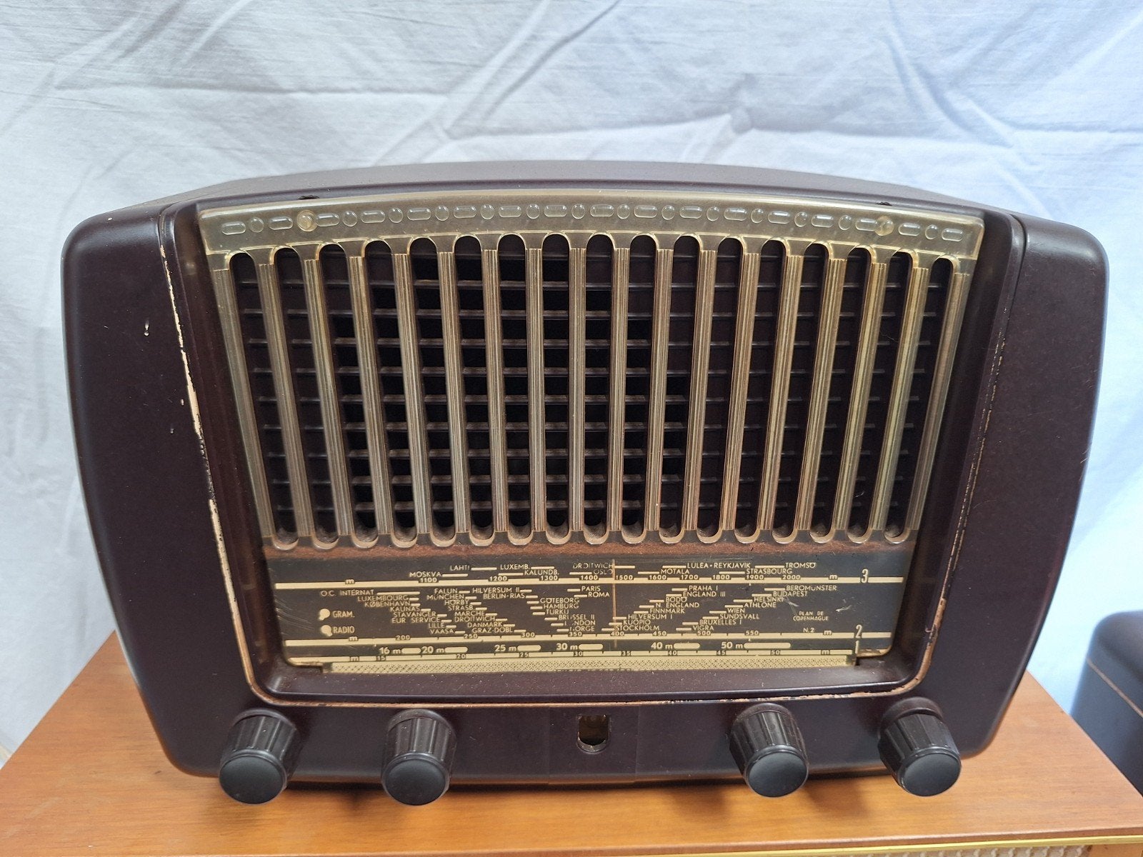 Vintage Philips buizenradio Nederlandse bakelieten, Antiek en Kunst, Ophalen of Verzenden