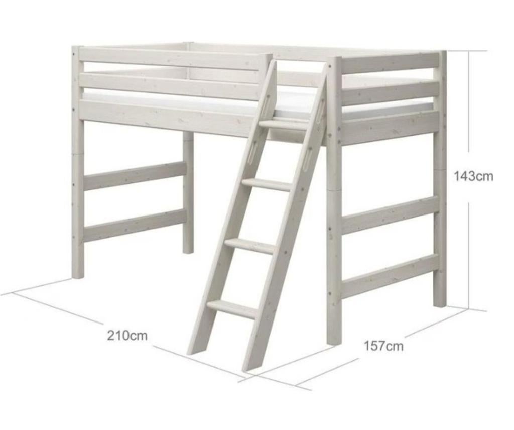 Flexa halfhoog slaper of laagbed, Ophalen, Gebruikt, Eenpersoons, 210 cm