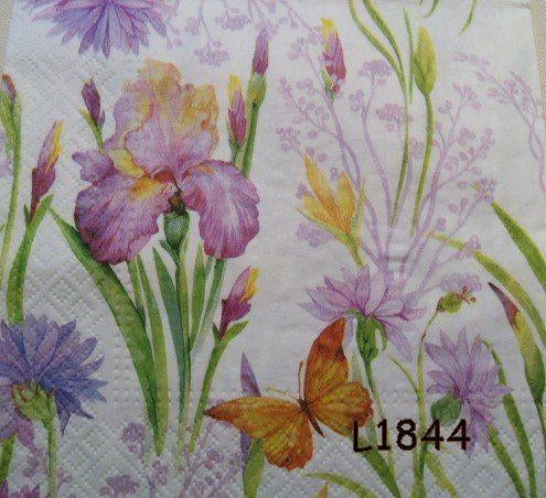 Servetten decoupage/bullet journal * Iris vlinders L1844, Verzenden, Nieuw
