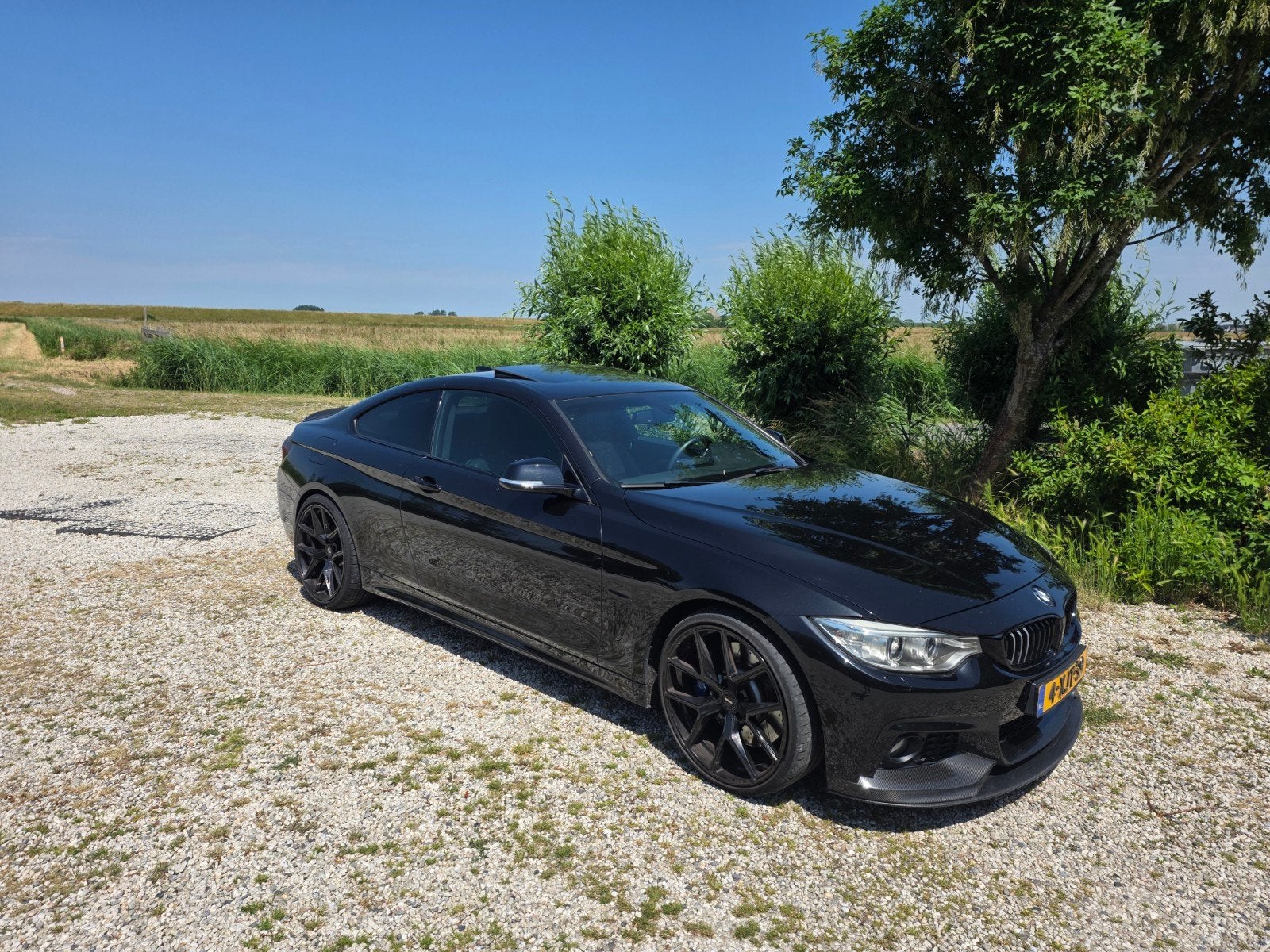 BMW 4-Serie 428IA 2.0 2014 Zwart, Auto's, Automaat, 745 kg, Achterwielaandrijving, Zwart