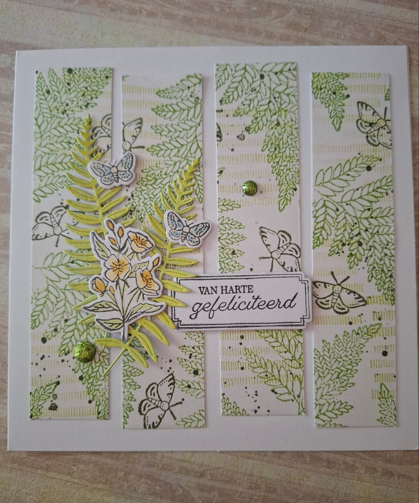 Gestempelde kaart,  hartelijk gefeliciteerd, Ophalen of Verzenden
