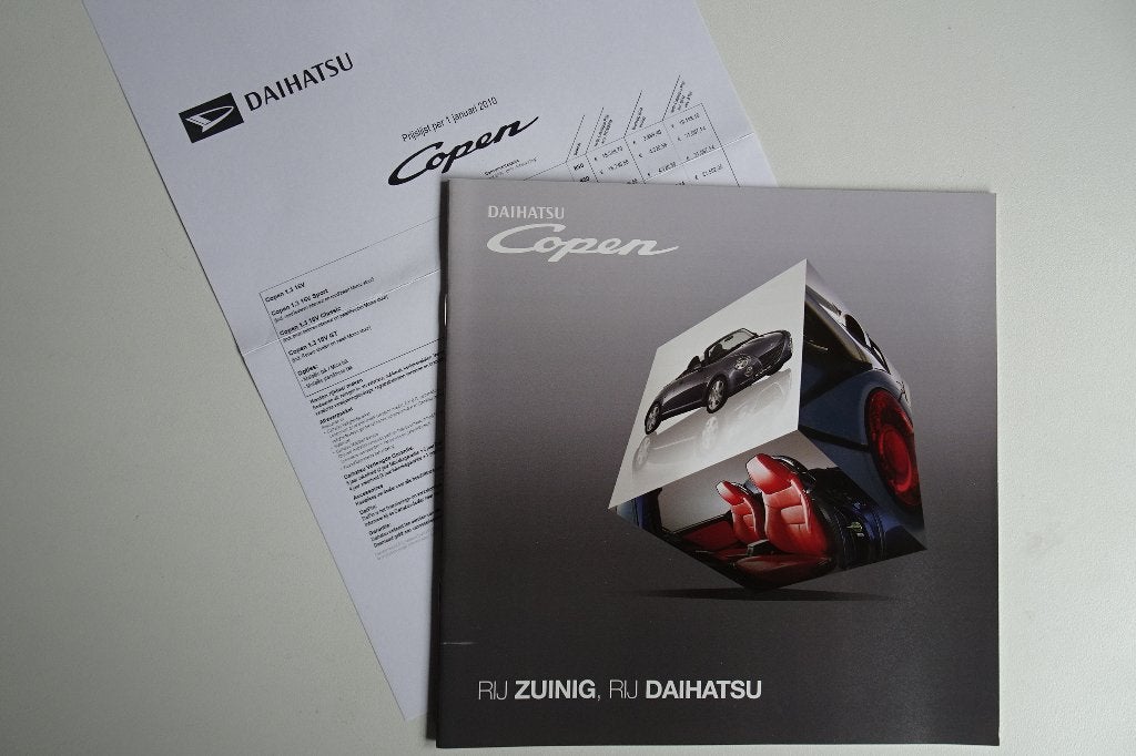 Daihatsu Copen Brochure en Prijslijst (2010), Ophalen of Verzenden, Zo goed als nieuw, Overige merken