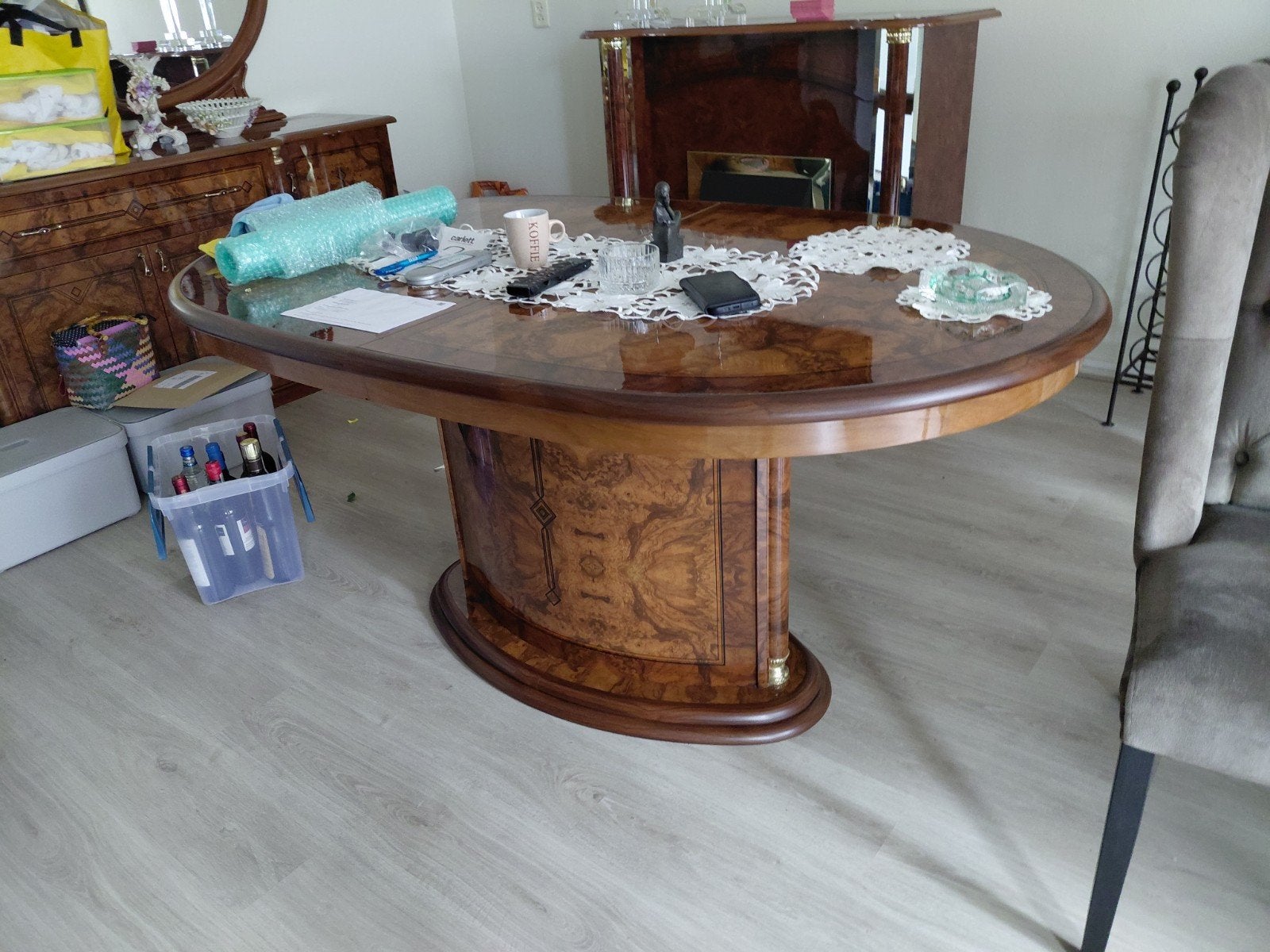 Uitschuifbare eettafel 160 cm, Huis en Inrichting, Ophalen, Gebruikt, 50 tot 100 cm, 150 tot 200 cm