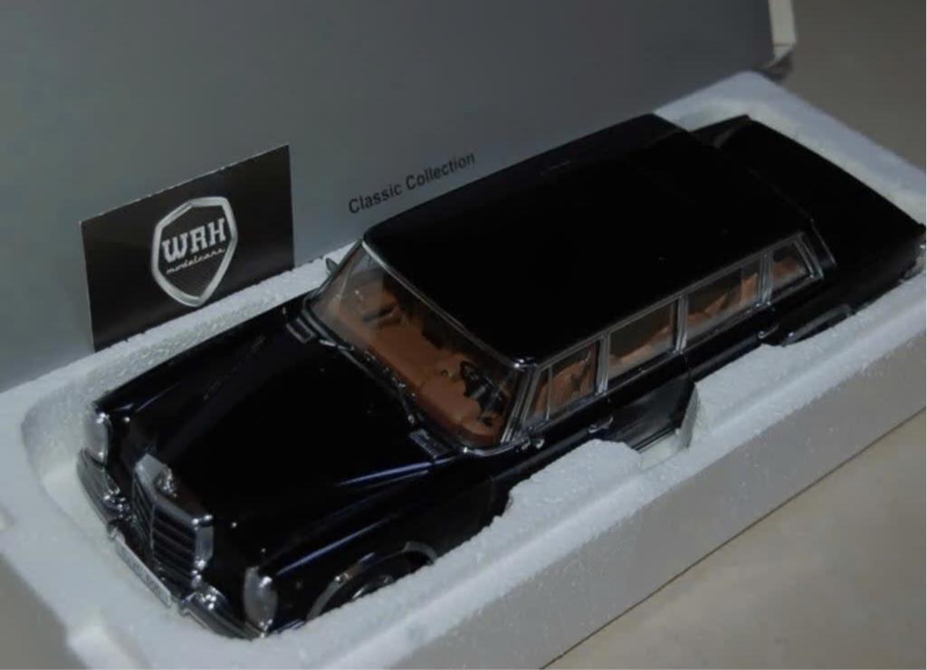 1:18 MERCEDES 600 PULLMANN black Autoart dealer editie WRH, Verzenden, Zo goed als nieuw, Auto, Autoart