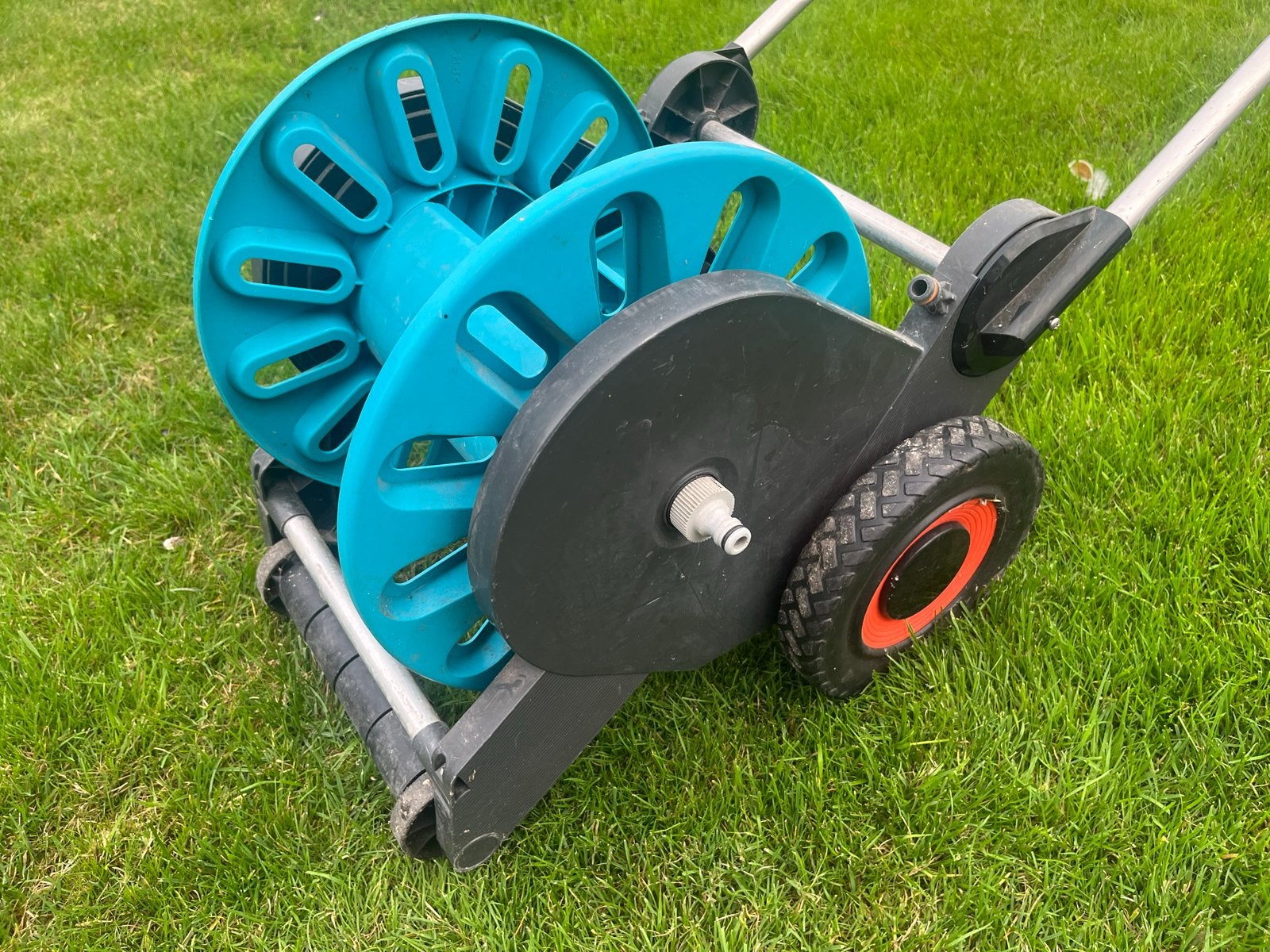Gardena Slangenwagen zelfoprollend!!, Ophalen of Verzenden, Gebruikt, Tuinslanghaspel