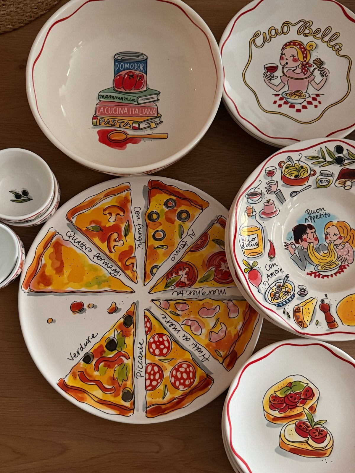 Blond Amsterdam Pasta Servies - Italiaanse Thema Set, Ophalen, Keramiek, Nieuw, Modern