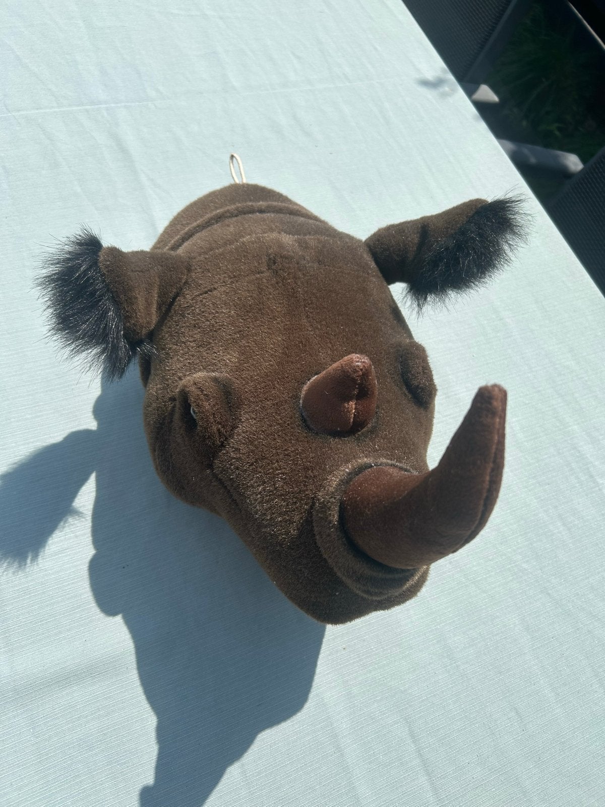 Pluche neushoorn, decoratie, Kinderen en Baby's, Kinderkamer | Inrichting en Decoratie, Ophalen, Zo goed als nieuw, Overige typen